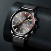 Stainless Steel Mesh Strap Watch Men'S Trend Fashion Calendar Luminous Quartz Watch