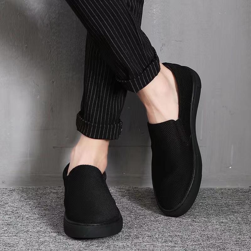 

Extra large size 2025 new spring canvas shoes men s shoes trendy shoes breathable Korean version casual one-pedal lazy board shoes 44