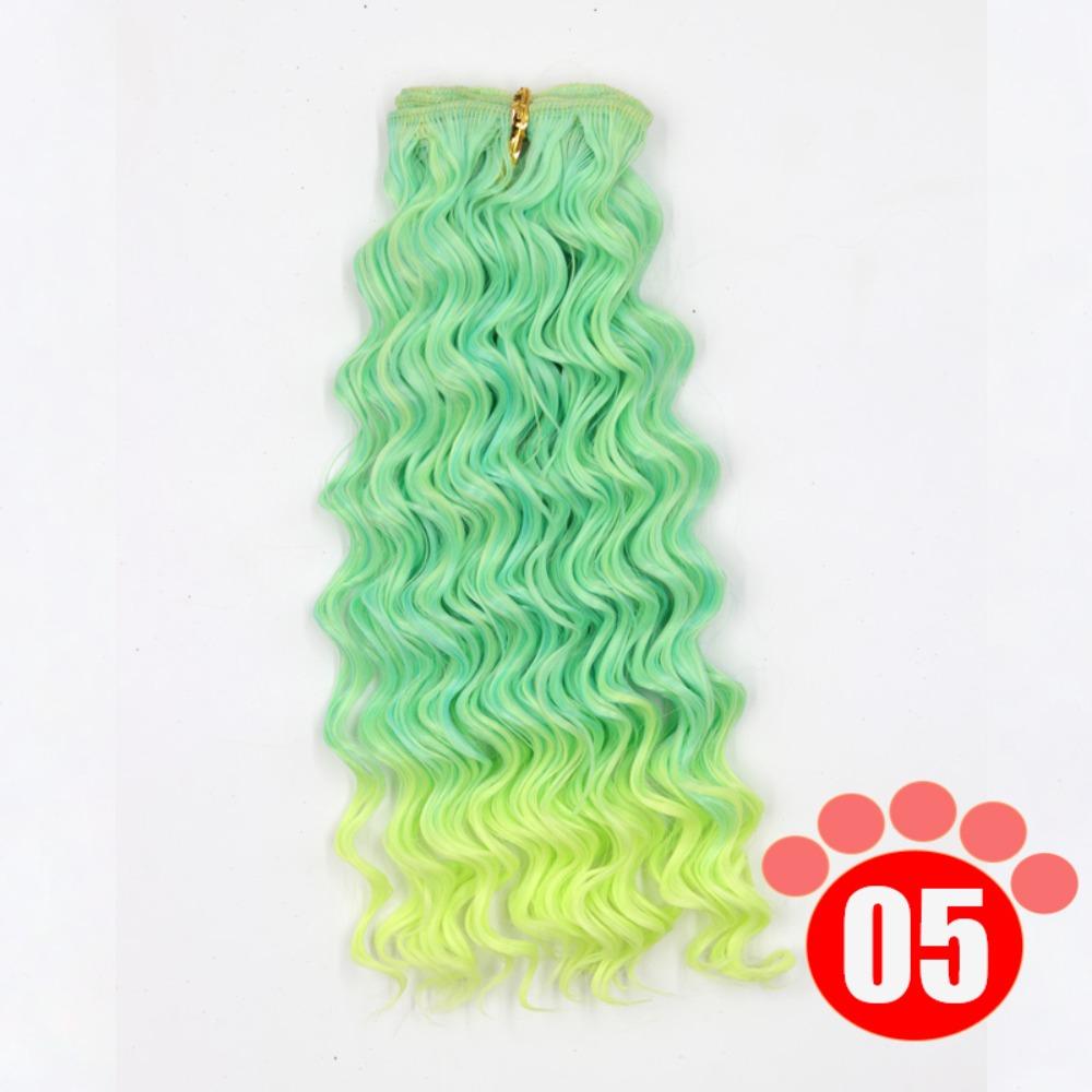 Gradient Color BJD SD Doll Hair Curly Hair Blyth Doll Wigs Accessories  Wig Making
