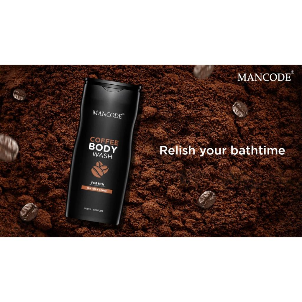 MAN CODE Coffee Body Wash For Men 450Ml | For Body, Face With Coffee And Natural Oils Extract | Oil Control | Odor Protection | 450 Ml Shower Gel