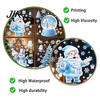 Removable PVC Window Film Christmas Snowflakes Santa Static Sticker, Waterproof Decorative Stickers for Glass Decal, Cling Holiday Party And