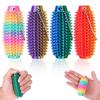 4pcs Mini 3D Printed Hard Spiky Fidget Massage Keychain Pain Stim Toy for Adults Anxiety Relief Stress Sensory Novelty Gifts