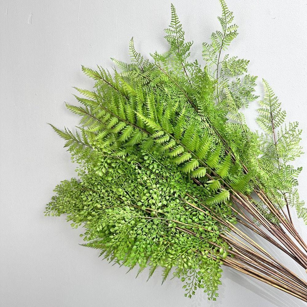Real Touch Artificial Fern Plant Handmade Plastic Material Artificial Greenery Fern Elegant Design Realistic Artificial Fern