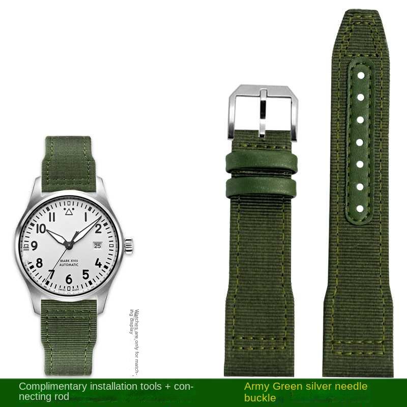 Bracelet de montre en nylon 20 mm 21 mm 22 mm pour IWC Universal Pilot Mark 18 Spitfire Fighter Série Portugal Bracelet de montre en toile