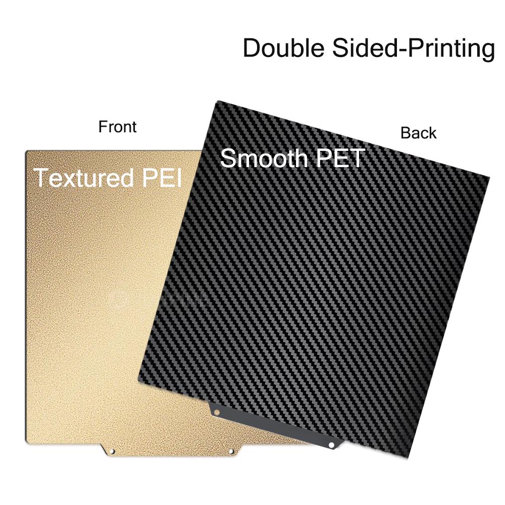 Double Sided H1H Textured PEI 330x330 Sheet Spring Steel 330mm Build Plate Flexible Print Bed for QIDI X-Max 3