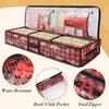 Oxford Christmas Wrapping Paper Storage Bag Dustproof Reusable Xmas Ornament Organizer Washable Large Capacity Under Bed Storage