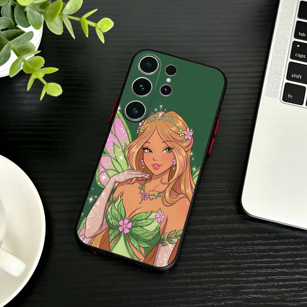 Girl Y-Winx Clubs Phone Case For Samsung S26,S25,S24,S23,S22,S21,S20,Ultra,Plus,FE Black Soft Cover