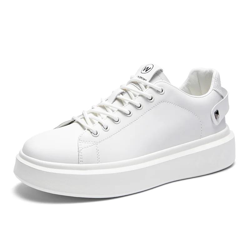Italian Men Designer Sneakers Stylish Outdoor Vulcanized Shoes Breathable Antiskid Walking Shoes Lightweight Casual Leather Shoe