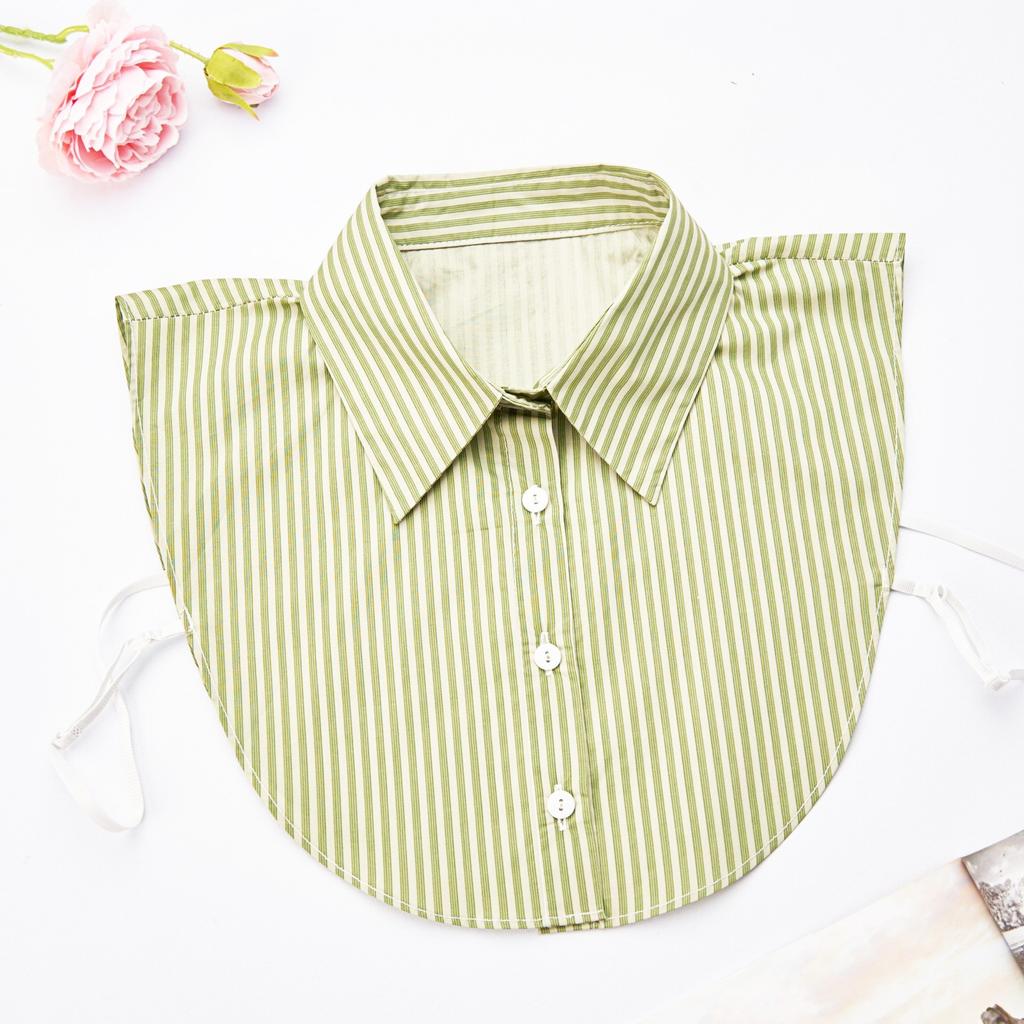 Unisex Half Shirt Detachable Collars for Mens Business Sweater Blouse Tops Striped Fake Collar For Women Neckwear Decor