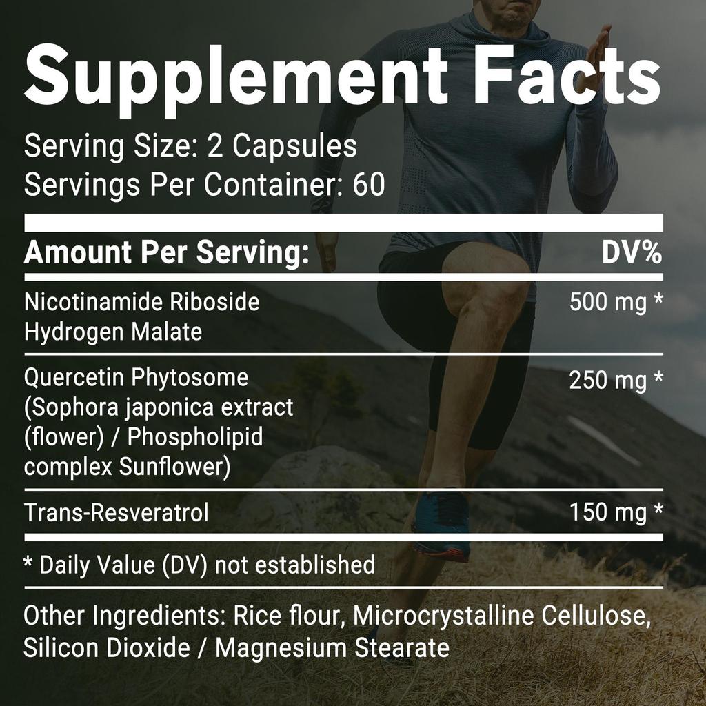 Liposomales NAD+Resveratrol - Hochreines NAD-Supplement mit Anti-Aging-, Energie-steigernden und Fokus-verbessernden Wirkungen