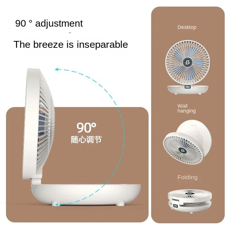 2025Hot Sell 2IN1 Folding Desktop Fan Portable Air Conditioner Wall Mounted Fan Rechargeable with 3 Gears for Home Office