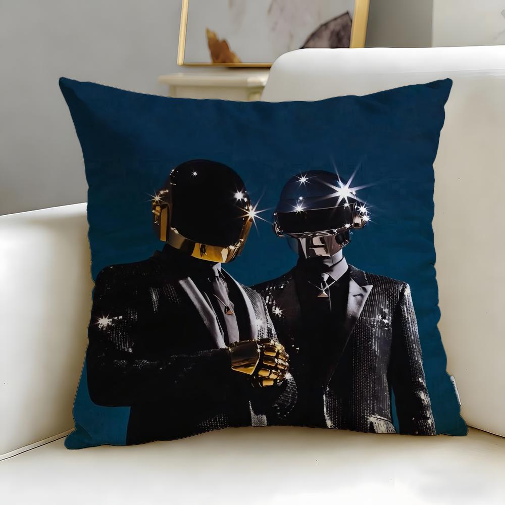 Klassische Band Daft Punk Kissenbezug Weich & Leicht zu Waschen – Vielseitig für Sofa, Bett, Reise und Büro