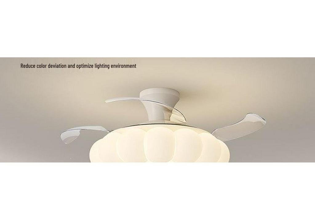 Antique-Style Cream Ceiling Fan with Invisible Light Fixture for Living Room, Bedroom, or Dining Room
