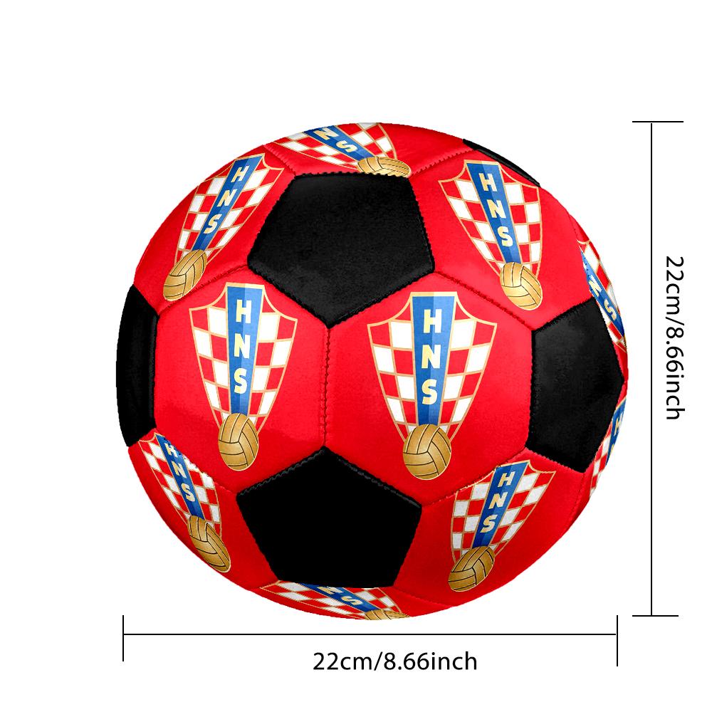 TAGLIA 5 Pallone da Calcio Federazione Calcistica Croata Colorato Per Tutte le Età Cucito a Macchina PVC Pronto per la Competizione Resistente Alta Rimbalzabilità