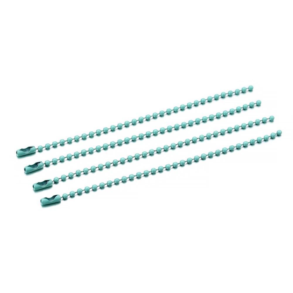 Farebná 11 cm kovová guľôčková retiazka na DIY šperky, kľúčenky
