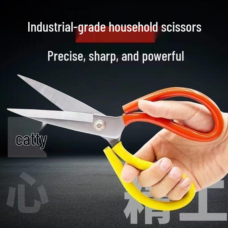 Manganese Steel Industrial Scissors: Ideal for Fabric, Leather, and Paper Cutting with a Special Pointed Design.