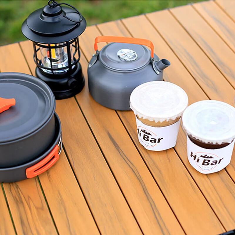 YouTuozhe Aluminum Wood Grain Egg Roll Folding Table