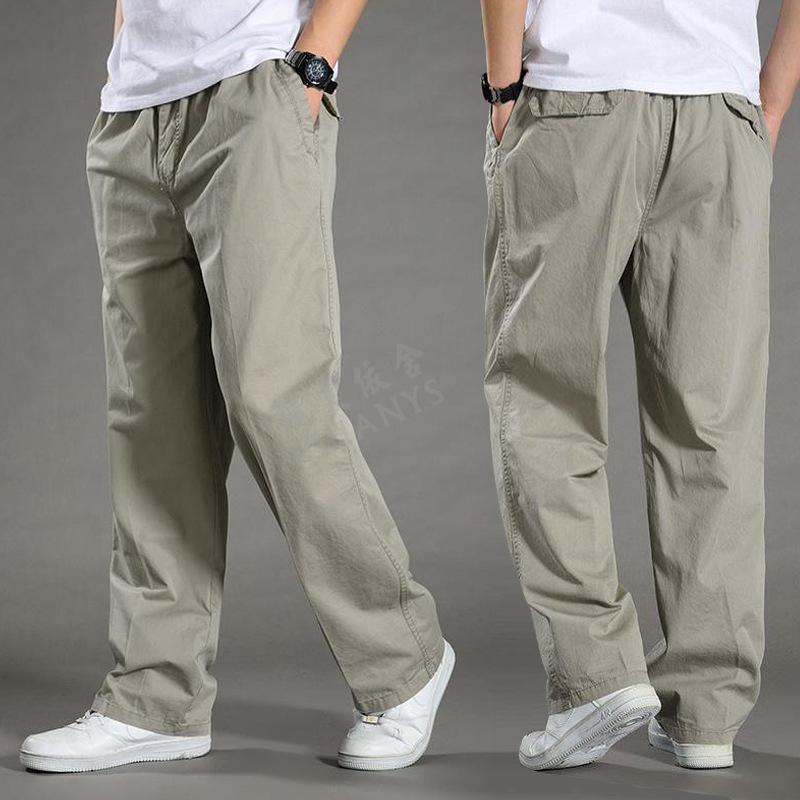 2025 Trendy Hong Kong Style Men's Loose Casual Workwear Pants
