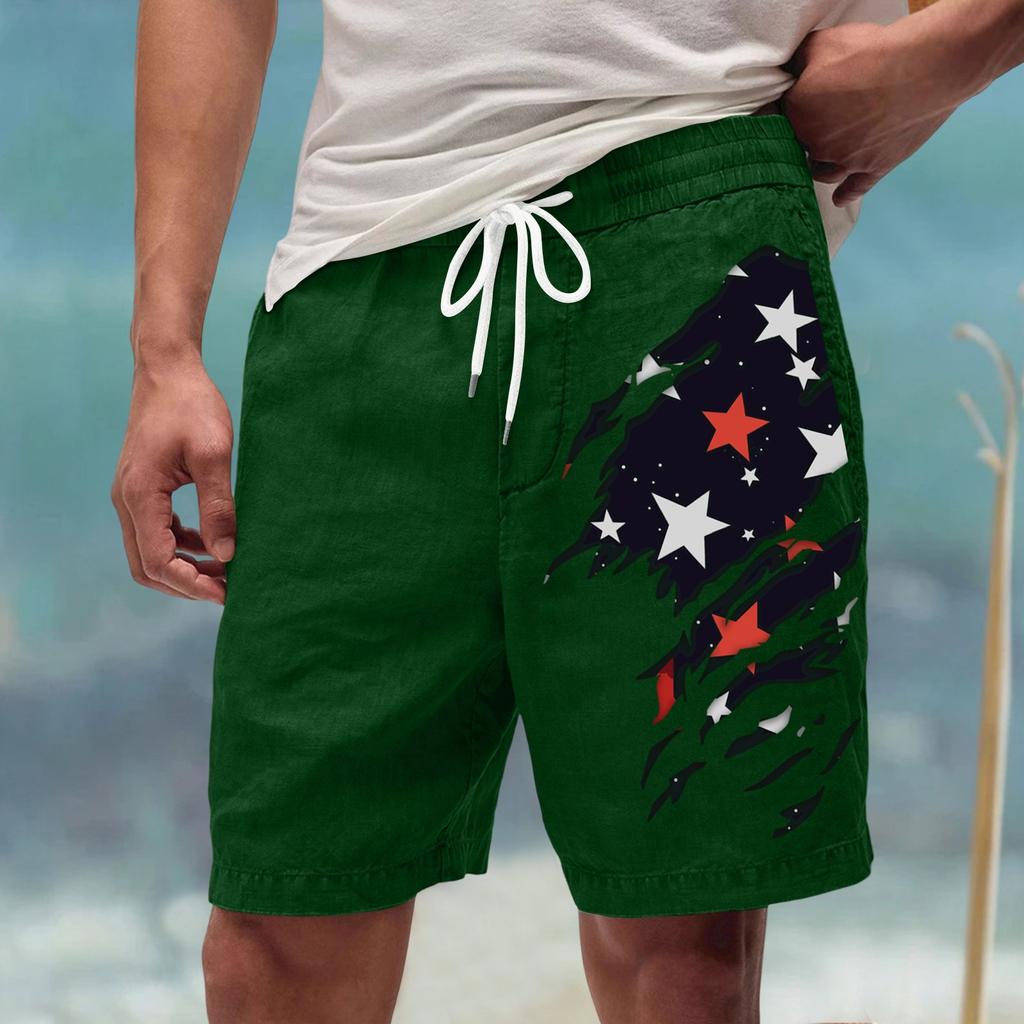 Męskie letnie, duże, swobodne, luźne spodnie sportowe, szorty plażowe