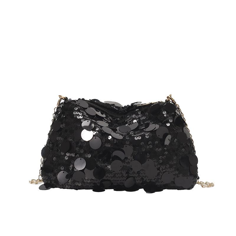 

2025 Шикарная сумка-кроссбоди с пайетками в форме пельменя для женщин 23cm x 2cm x 17cm