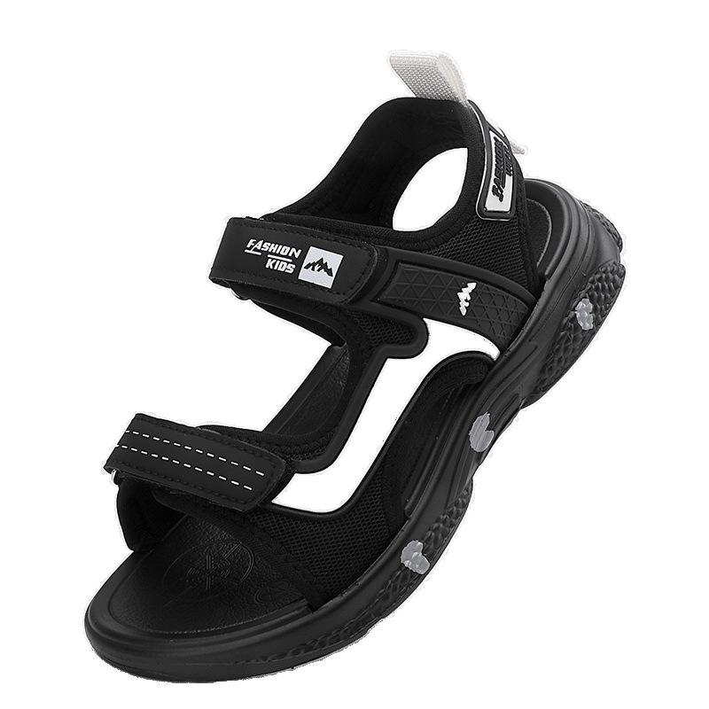 Boys sandals new middle-aged and older children's summer children's non-slip soft-soled beach shoes open-toed boys sandals