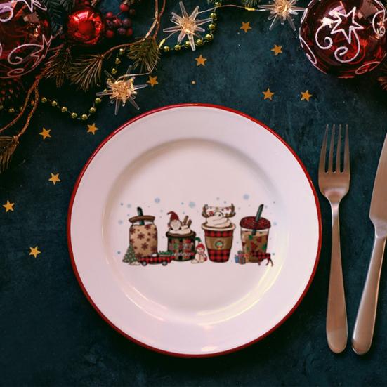 10 Sheets UV DTF Transfer Sticker Christmas Theme Waterproof DIY Crafts Mug 16OZ Glass Cup Wrap Rub On Transfer Decal Label Kit