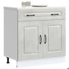 VidaXL Kitchen Cabinet Kalmar Concrete Grey Engineered Wood, Base Cabinet for Sink, Base Kitchen Cabinet with Drawer, Furniture 853501