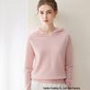 Autumn Winter Pure Cashmere Women's Hooded Loose Knit Sweater Pullover