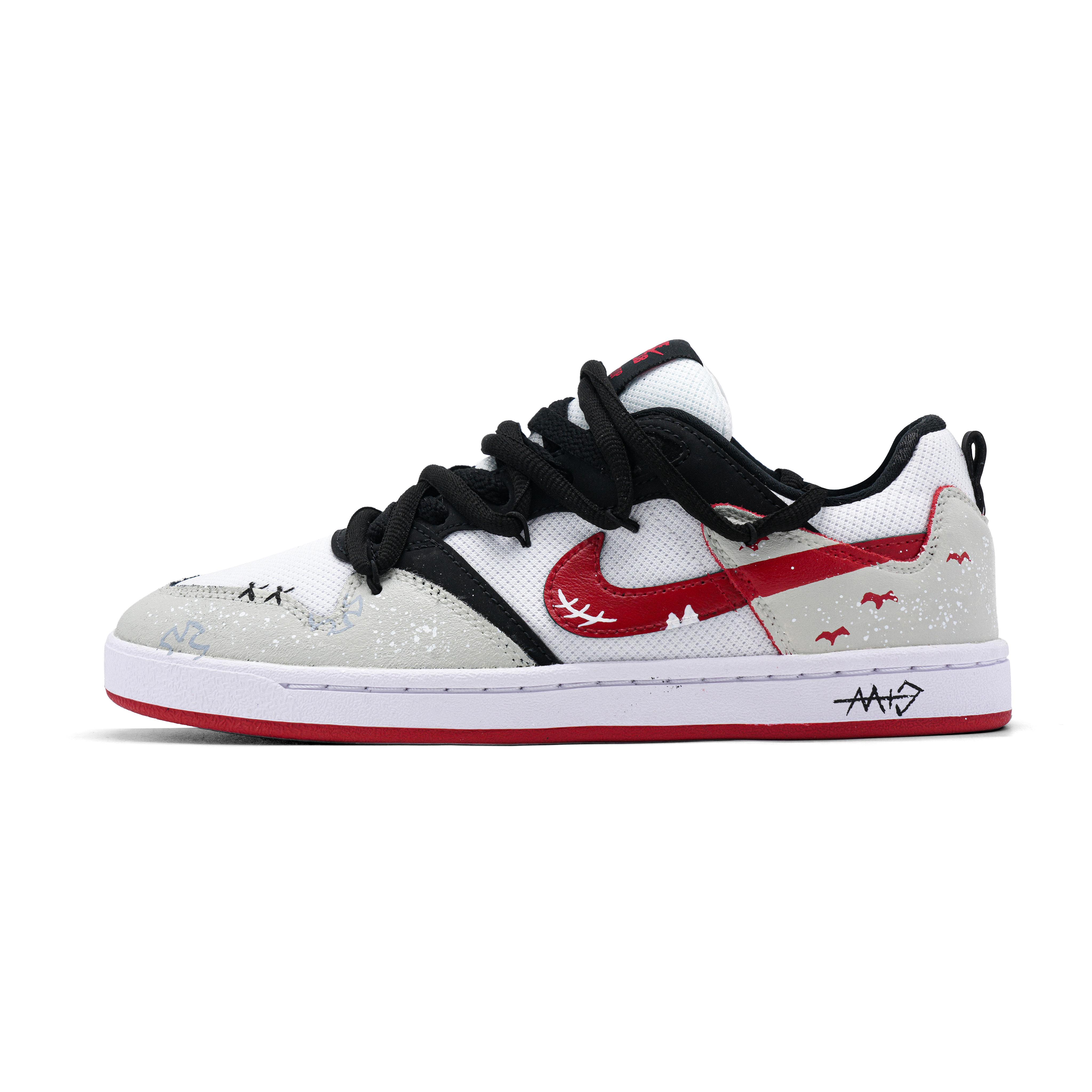 

Nike SB Alleyoop Gothic Cross Low top Skateboard Shoes Men s Ecru CJ0882-102(Team1068-) 40