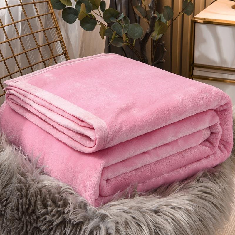 Coral Fleece Thick Blankets Flannel Warm Thin Quilt Nap Blanket Portable Travel Office Car Sofa Home Textile Multi-purpose