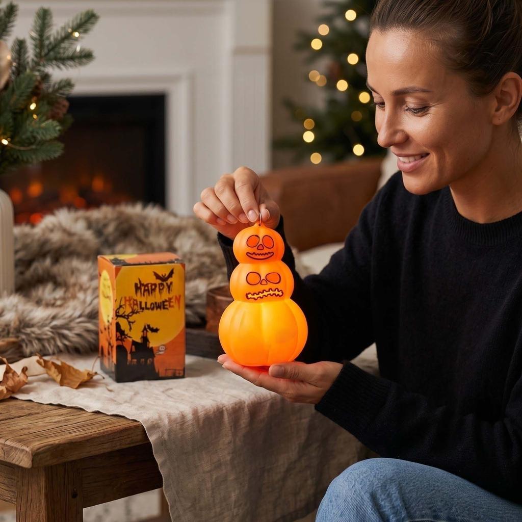 3-Tier Halloween Pumpkin for Indoor and Outdoor Decoration
