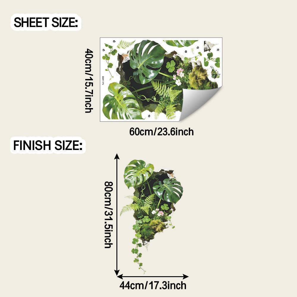 Tropical Green Plants for Bedroom, Living Room, Entrance Hall, Home Decoration, Wall Beautification, Wall Stickers