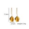 Creative Chinese Style Ginkgo Ear Hook Women Simple Earring Personalized Design Ginkgo Leaf Dangle Earrings  Jewelry Gift