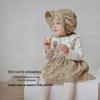 Babylove Girls' French Style Pure Cotton Floral Suspender Dress