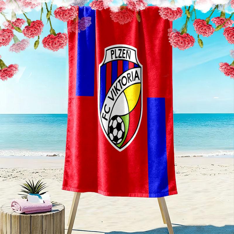 FC Viktoria Plzen Print Beach Towel, Large Soft Quick Dry Towel for Beach Camping Swimming