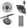 OHM Electric Fan-Equipped LED Rail Light for Lighting Ducts, Black, ORL-FL01-K 06-5024