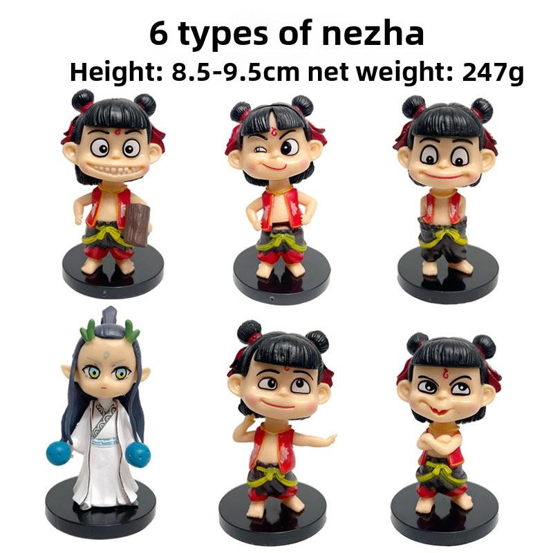 17CM Exquisite Version of The Third Prince of Nezha, The Arrival of The Devil Child Aobing Figure Ornament Model Car