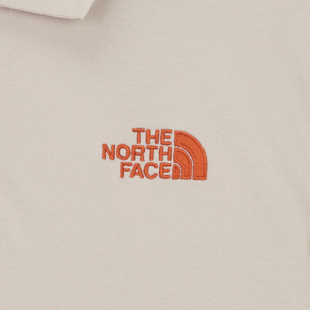 The North Face Solid Logo Short Sleeve Polo Shirt Men Tops White-Sand NT7PR10E