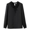 Spring Summer Fashion Black Mesh Long Sleeve Chiffon Shirt Aesthetic Urban Office Wear 2022 Korean Women Elegant Pullover Blouse