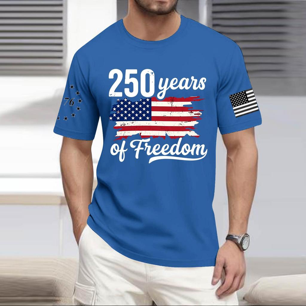 Men's Casual Round Neck Lightweight Short-Sleeve Top