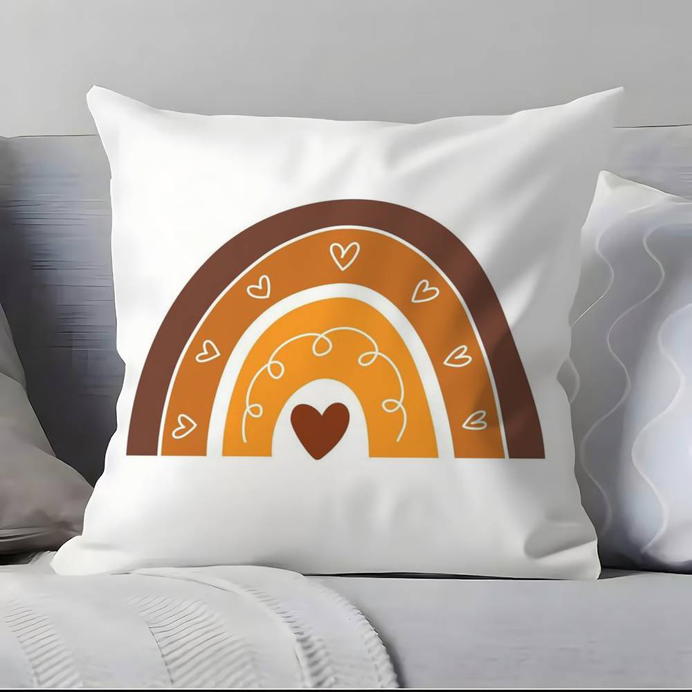 Rainbow Print Pillow Case  Ultra Soft Skin Friendly Fabric Cloud Like Comfort & Concealed Zipper