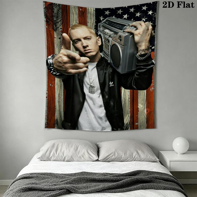 Eminem Wall Tapestry Aesthetic Wall Hanging Printed Fabric Blanket Decorative Tapestries for Bedroom Living Room Home Decor