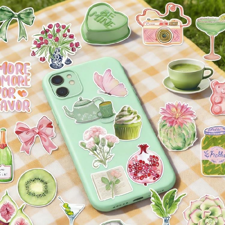 50Pcs Scrapbooking Decorative Sticker Adhesive Sticker for Scrapbooking Journal Laptop Phone Case Bike Embellishment