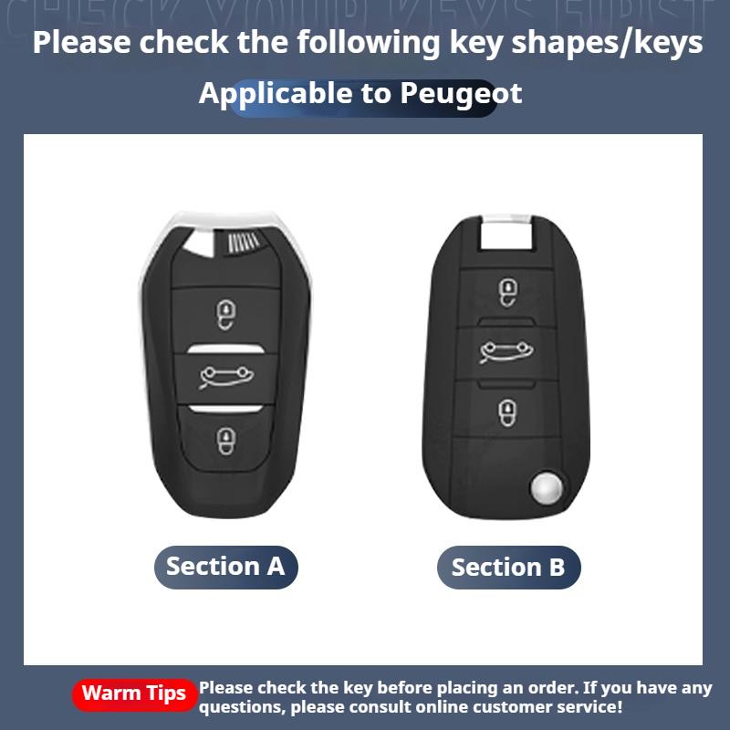 2026 Gorąca Naklejka Samochodowa Stop Cynku Pokrowiec na Kluczyk Samochodowy Flip Etui Brelok Uchwyt Muszla Dla Peugeot 208 3008 308 508 408 2008 4008 Auto