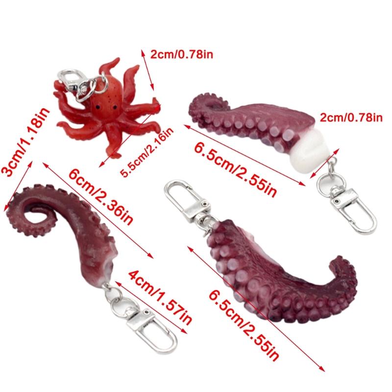 Creative Octopus and Squid Claw Key Chain Multifunctional Keychain Bag Pendant Accessory for Keys and Phone Decoration