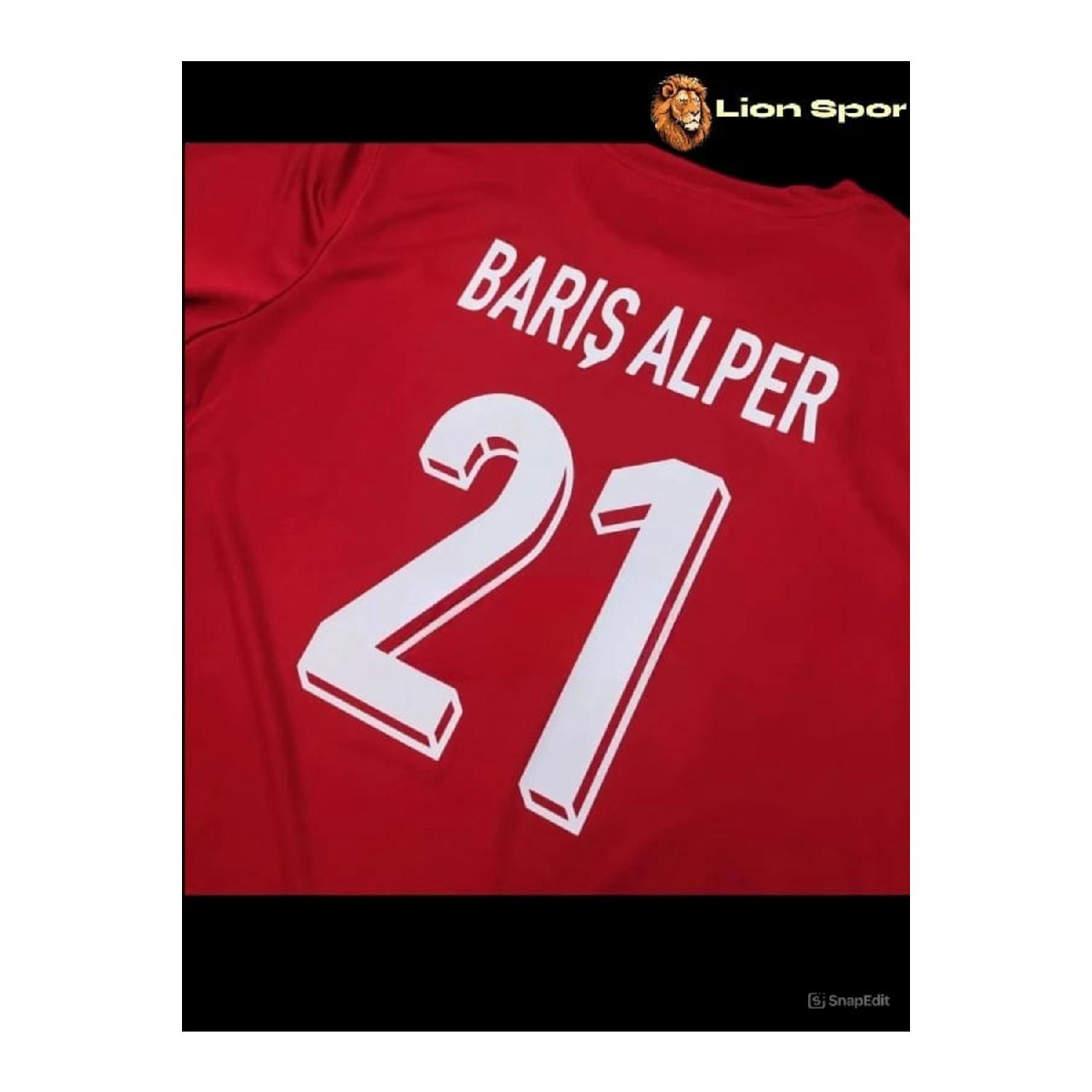 

T..r.k.i.y.e B.ar A.lper Y.lmaz Number 21 Red Color Special Adult Jersey Etc. S чистый