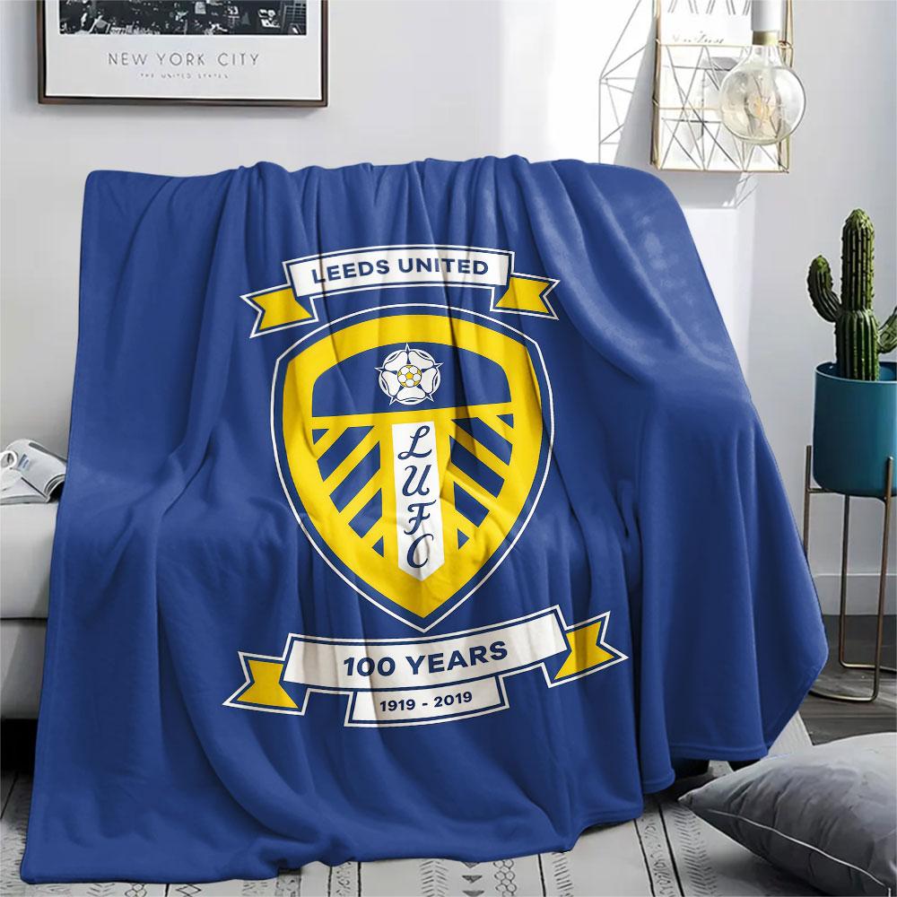 1PC Leeds United Patterned Flannel Blanket Suitable For All Seasons for Home Decor Warmth and Comfort Gifts Holiday Present