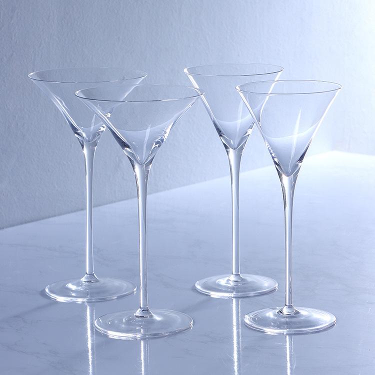 Small Cocktail Glass Cups, Triangle Martini Glasses, Transparent Goblet, Bar Tool, 1-6Pcs