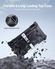 VEVOR Motorcycle Top Case, Universal Aluminum Alloy Motorbike Tail Box with Leather Lining