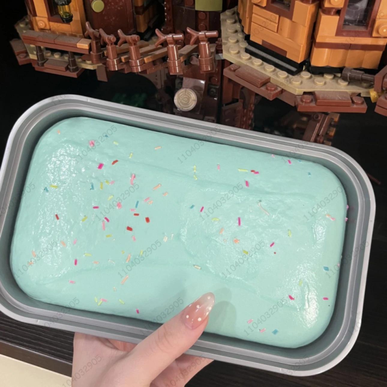 

Липкий Торт в Коробке Сквиши Игрушка Медленно Поднимающаяся Игрушка для Сжимания Масло Мороженое Коробка Сквиши Непоседа Игрушка Снятие Стресса Расслабление Рук Подарок